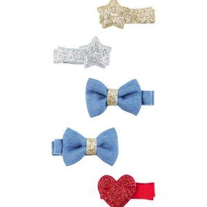 CARTER'S | Baby Girl 6 Pack Hair Bow Clips NWT